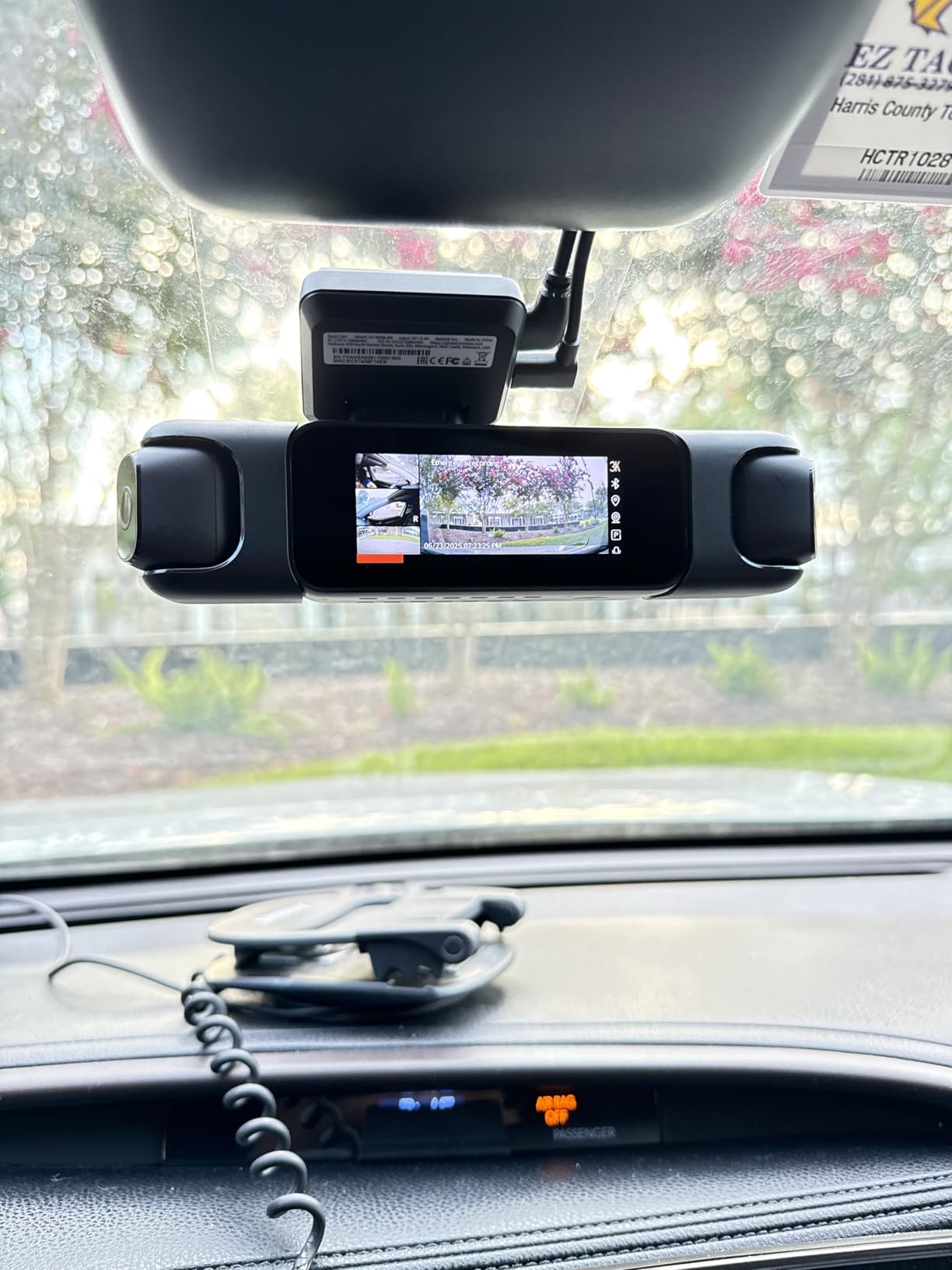 Combo: 4-Channel Dashcam (Front + Rear + Left + Right Side Cameras) + 24 Hour Hardwire Kit